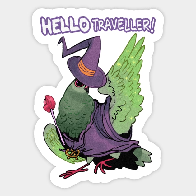 Wizard Pigeon Sticker by ProfessorBees